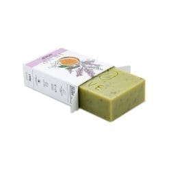 Natural hemp block soap with lavender from Endoca