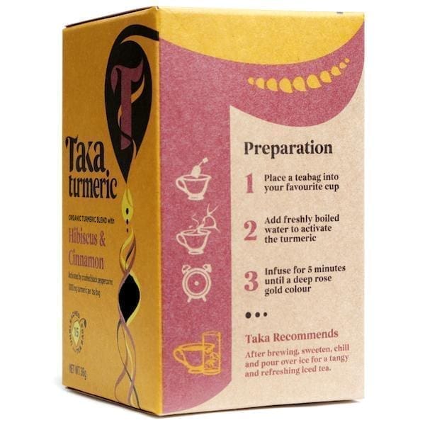 Taka Turmeric Organic Turmeric Golden Hibiscus Tea