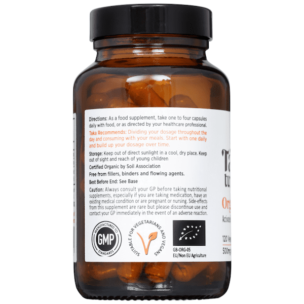 Taka Turmeric Curcuma Capsules With Black Pepper Extract BIO 120 Pcs - Image 5