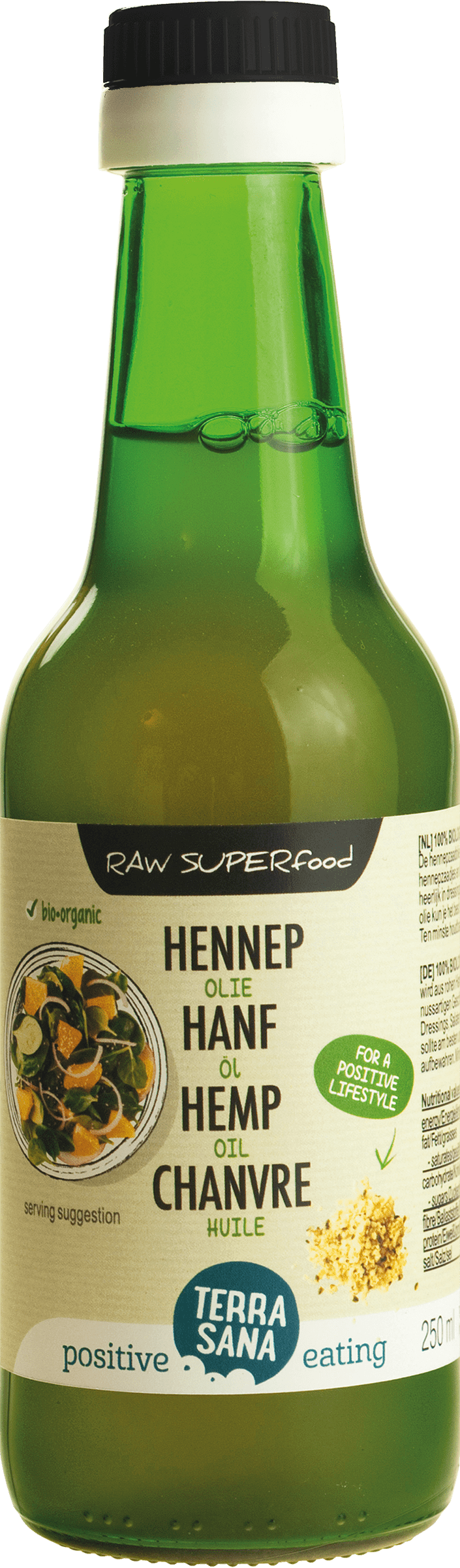 TerraSana Hemp Seed Oil Bio raw cold pressed 250ml