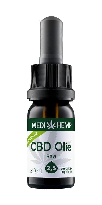 Wedihemp cbd olie raw 2 5 procent 10ml