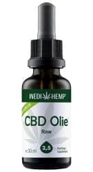 Wedihemp cbd olie raw 2 5 procent 30ml