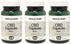 offer MediHemp CBD Capsules Raw percent