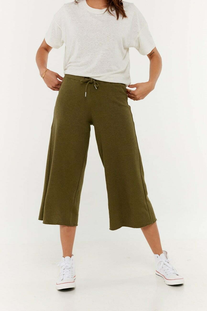 Hemp Tailor Hoodlamb Hemp Culottes Olive Green