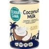 lait de coco bio terrasana 400ml bio 80 % de matières grasses