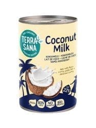 organic coconut milk terrasana 400ml organic 80 percent fat