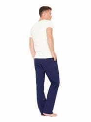 hemp pants men's blue chino
