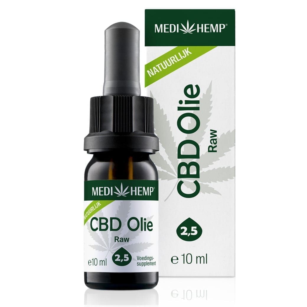MediHemp CBD Olie Raw 2,5% CBD 10ml - Afbeelding 2