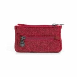 eco-friendly red coin purse made of hemp and organic cotton