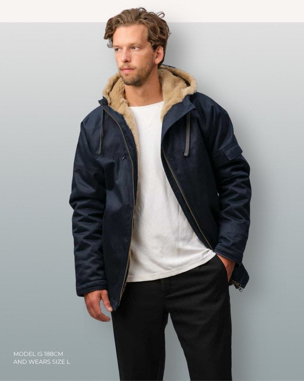 Freshemp veste en chanvre veste d'hiver pour homme