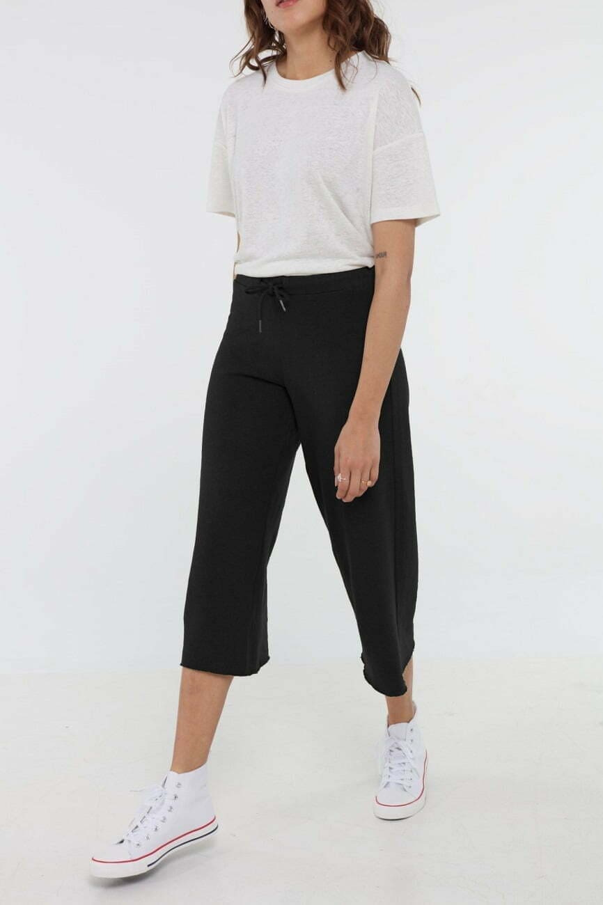 hemp culotte pants hoodlamb black