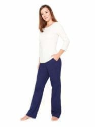 hemp pants ladies blue chino