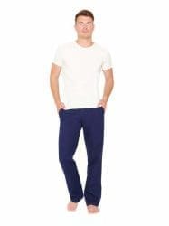 hemp pants men's blue chino