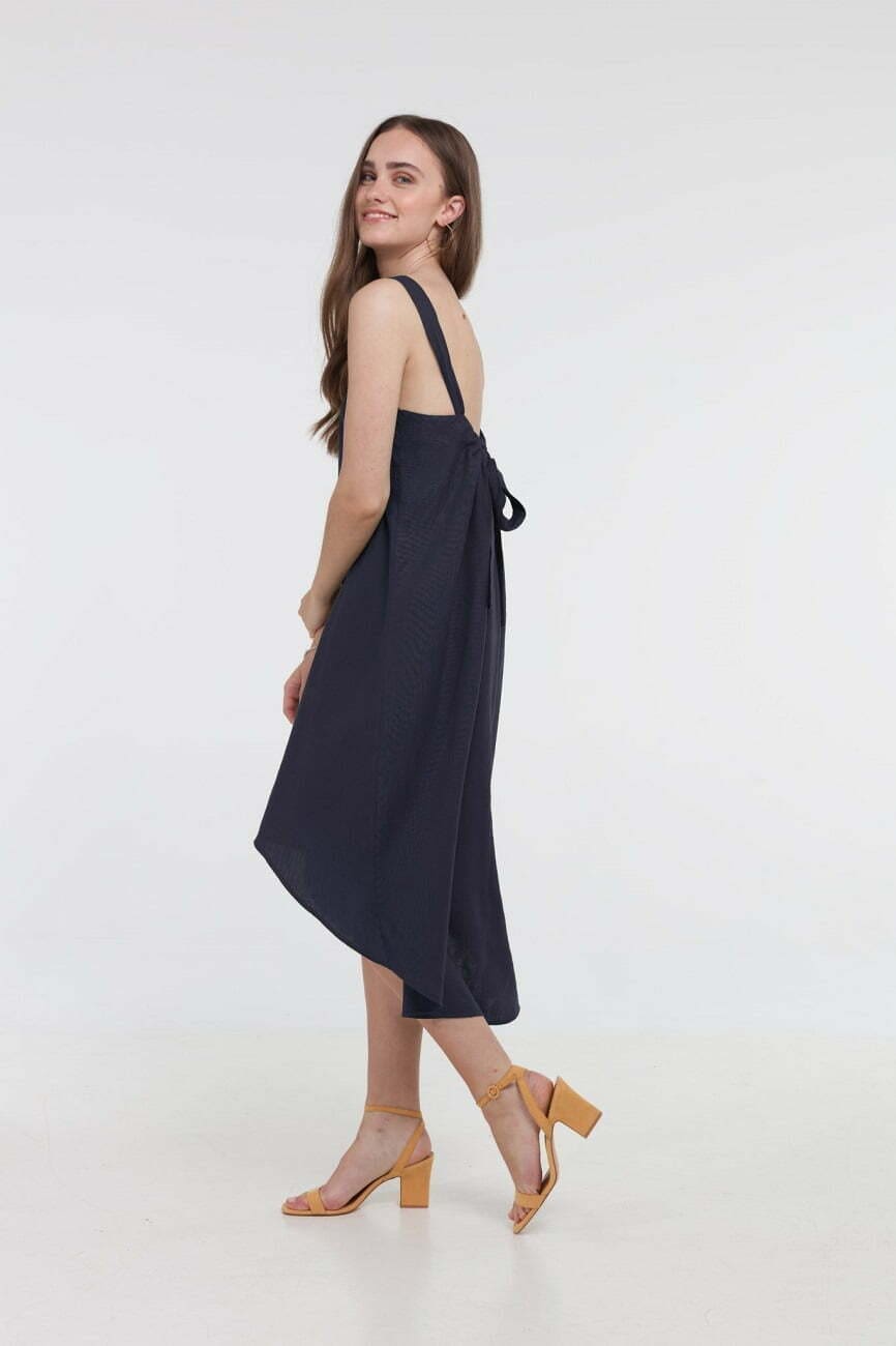 hoodlamb hemp dress hemp dress at the knee gathered