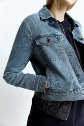 hoodlamb hemp denim jacket ladies denim jacket light blue