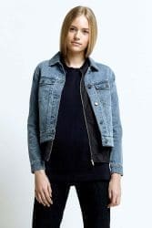 hoodlamb hemp denim jacket ladies denim jacket light blue