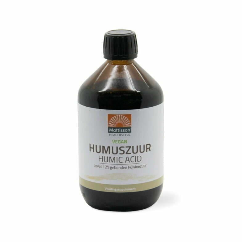 humuszuur vloeibaar vegan met fulvinezuur mattisson humic acid liquid with fulvic acid 500ml