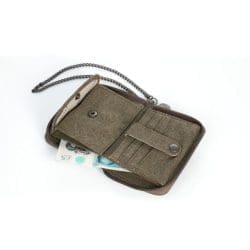 chain wallet organic cotton hemp ps khaki front